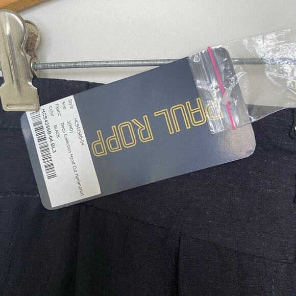 Paul Ropp Women's Black Silk Pants Vintage Size 3 US Y2K 90s Regular Fit NEW - Picture 3 of 12